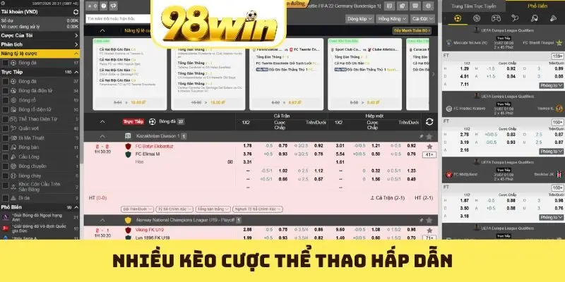 Thể Thao 98WIN: Sảnh Cá Cược Đặc Sắc Và Đầy Sức Hút - Slotvoyage